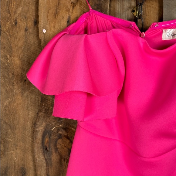 Eliza J Vibrant Pink Off Shoulder Dress - Picture 2 of 12